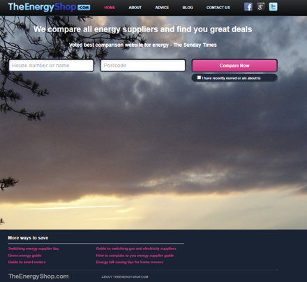The Energy Shop Before redesign